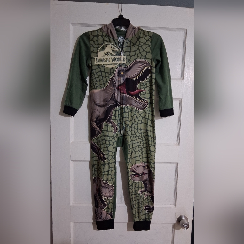 Jurassic World Dinosaur Kids Footie Pajama - Green.